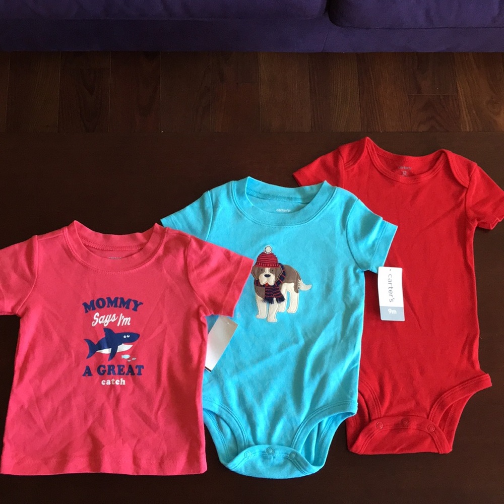 Carter’s baby boy shirt bundle 9-12 months